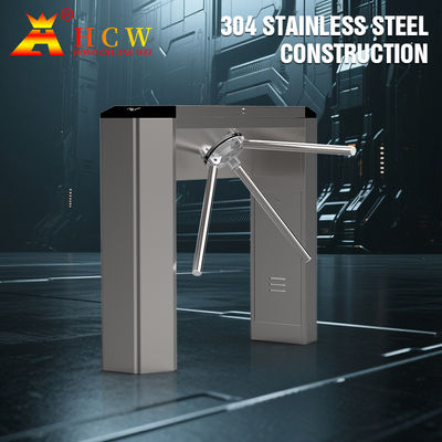 HCW 300-800mm Gate Length RFID Turnstile Gate Semi Automatic Pedestrian Security Gate