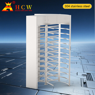 Revolving Full Height Turnstile Gate RFID 2D Readers For Pedestrian