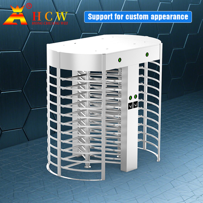 HCW Sus304 Security Full Height Turnstile Gate Pedestrian Access  For High Security Areas
