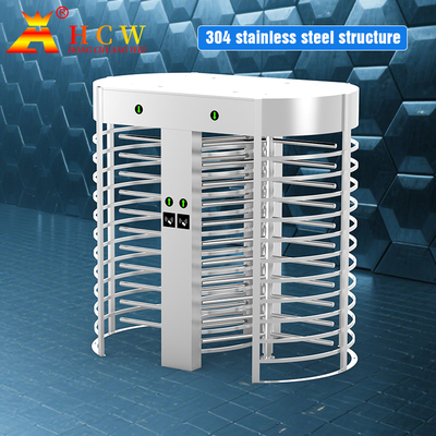 HCW Sus304 Security Full Height Turnstile Gate Pedestrian Access  For High Security Areas