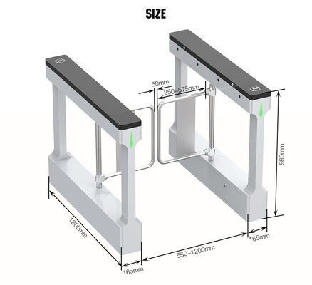 HCW Smart Biometric Swing Barrier Turnstile with 4 Million Cycle Lifespan and 25-30 People/Minute Throughput ISO 9001/CE Certified
