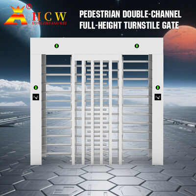 HCW 304 Stainless Steel Pedestrian Access Control Turnstile and 2400*1500*2300mm Full Height