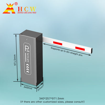 HCW 3-6m طول مستقیم میله ای مانع دروازه ای 200W موانع امنیتی پارکینگ خودرو