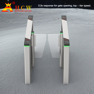 HCW Swing Barrier Turnstile Automatic Gate Controlled Access Adjustable Anti Smashing امنیت اداره با کنترل دسترسی
