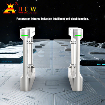 HCW Turnstile Swing Gate Controlled Access Train Station Facial Recognition Security