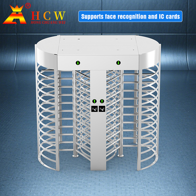 HCW Sus304 Security Full Height Turnstile Gate Pedestrian Access  For High Security Areas