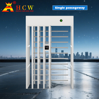 HCW بیومتریک تمام ارتفاع دروازه چرخ دار دو جهت 304SS امنیت با سیستم کنترل پیاده