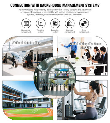 HCW Waterproof IP42 Swing Barrier Turnstile with 10mm Plexiglass and 30-40 People/Minute Throughput for Secure Access Control