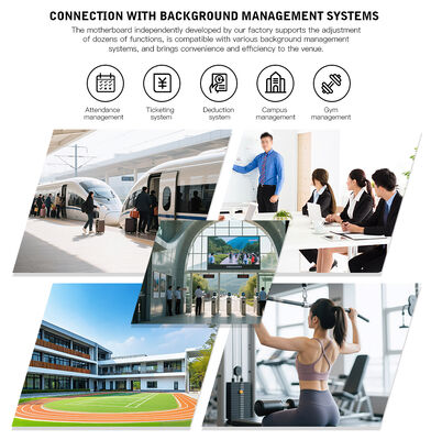 HCW Automatic Turnstile Gate with DC Brushless Motor 10mm Plexiglass Door Wings and 3-Million-Cycle Durability