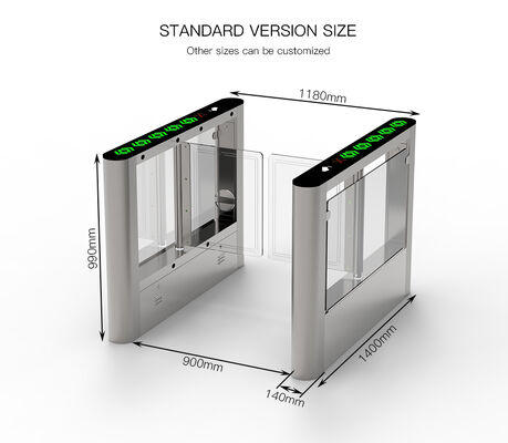 AC220V Power Supply Swing Barrier Turnstile with 1400*140*990 mm Size and 55 KG Weight for Secure Entry